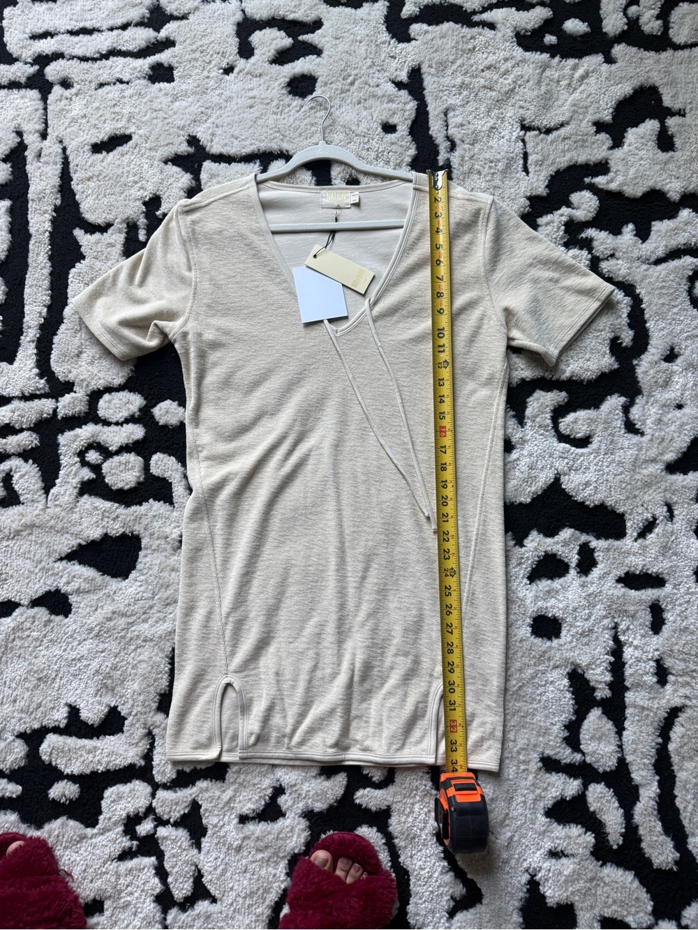 Nation LTD Cream Ribbed Cut Out Tunic - Picture 5 of 6